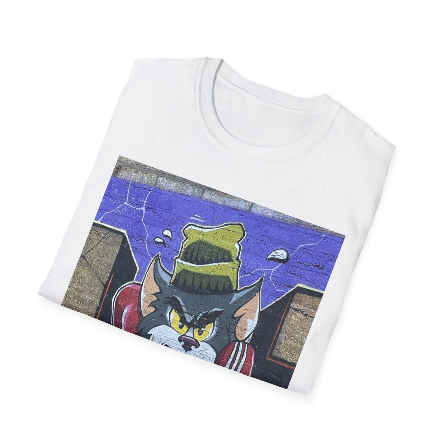 Urban Cartoon Graphic Tee, Unisex Softstyle T-Shirt, Streetwear Fashion Shirt, Fun Gift for Fans, Casual Everyday Wear