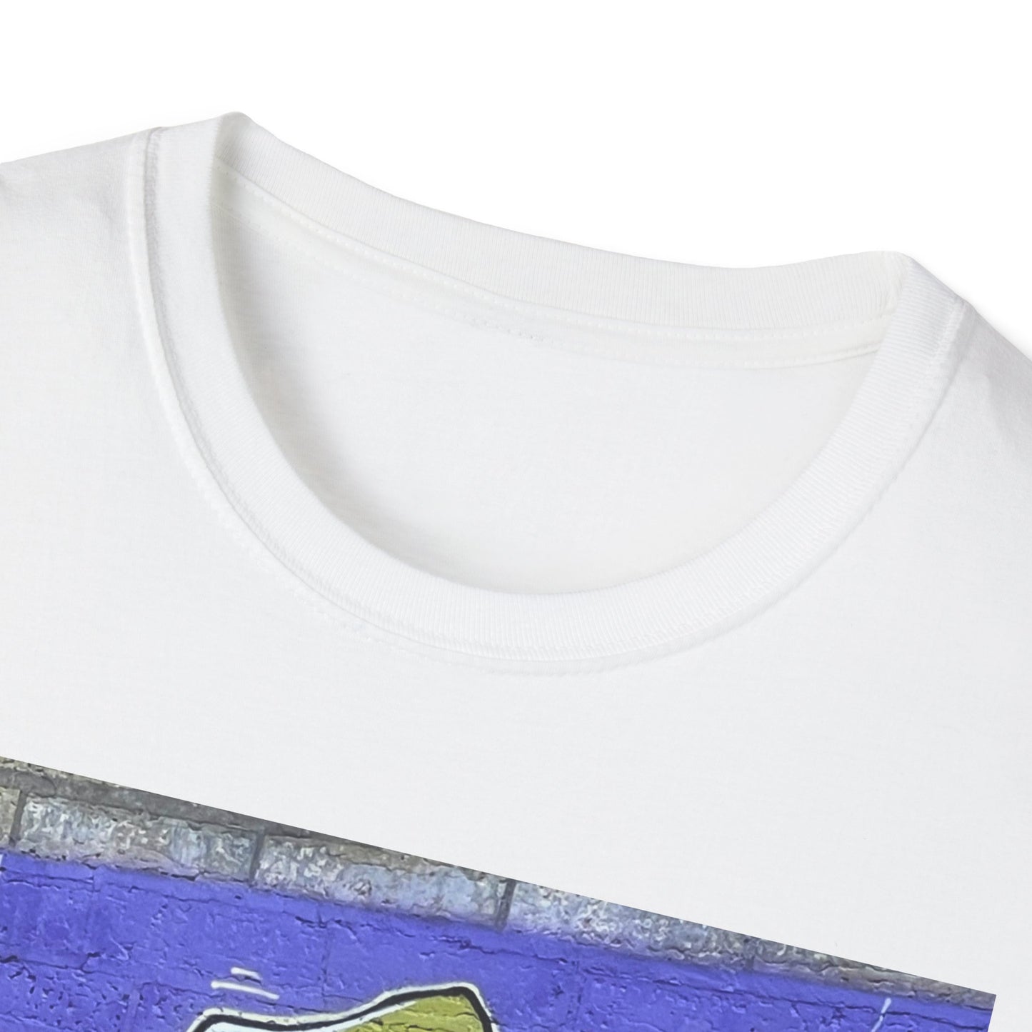 Urban Cartoon Graphic Tee, Unisex Softstyle T-Shirt, Streetwear Fashion Shirt, Fun Gift for Fans, Casual Everyday Wear