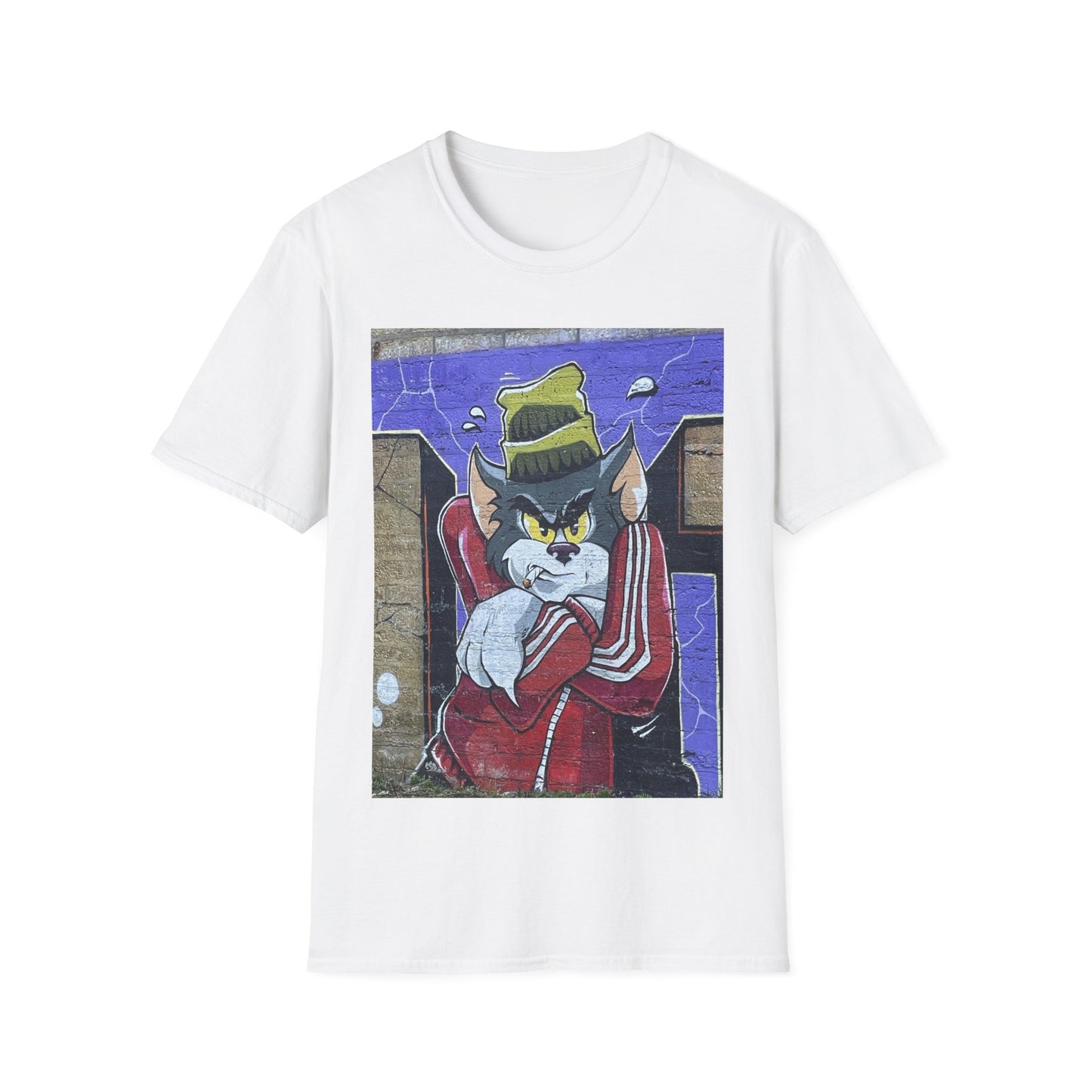 Urban Cartoon Graphic Tee, Unisex Softstyle T-Shirt, Streetwear Fashion Shirt, Fun Gift for Fans, Casual Everyday Wear