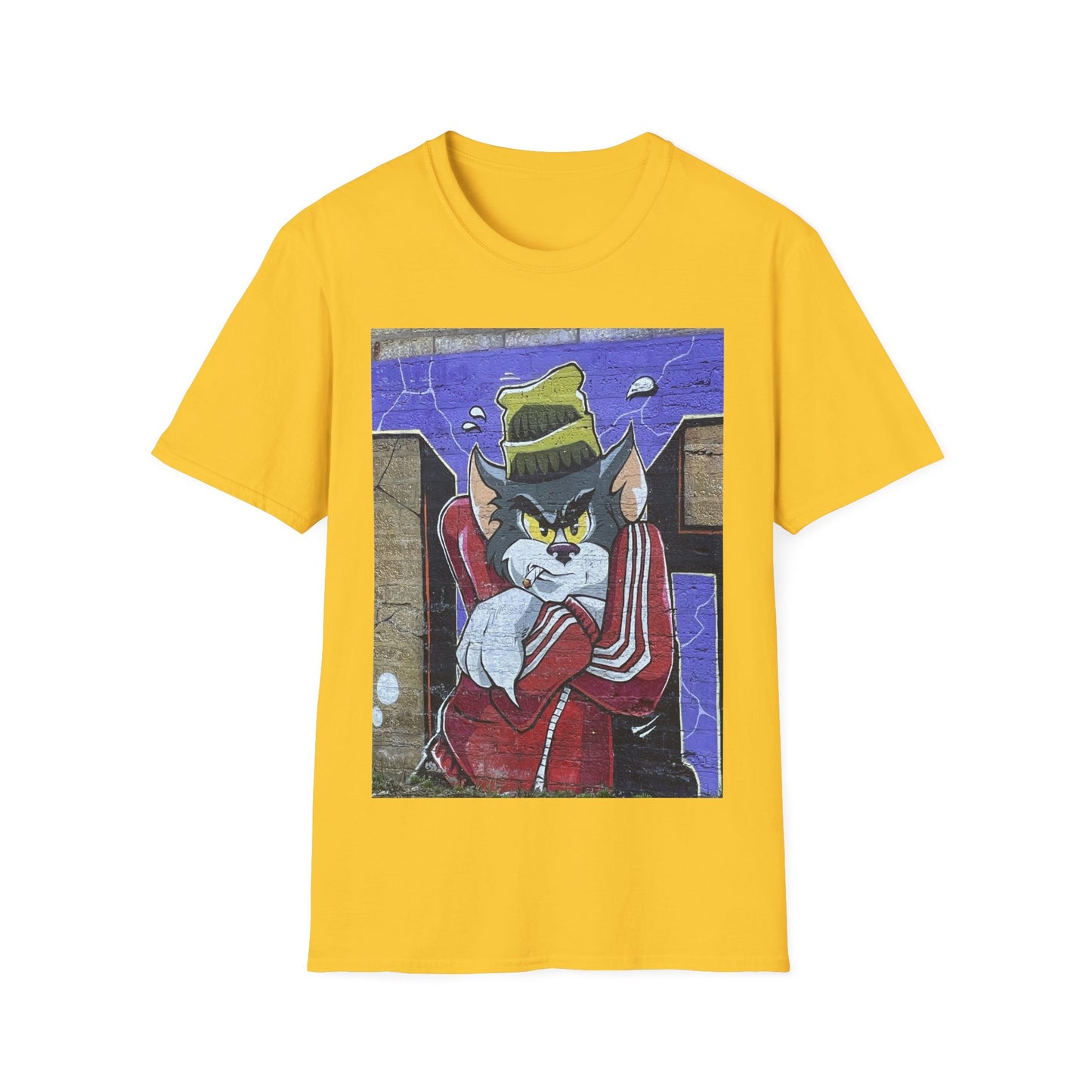 Urban Cartoon Graphic Tee, Unisex Softstyle T-Shirt, Streetwear Fashion Shirt, Fun Gift for Fans, Casual Everyday Wear