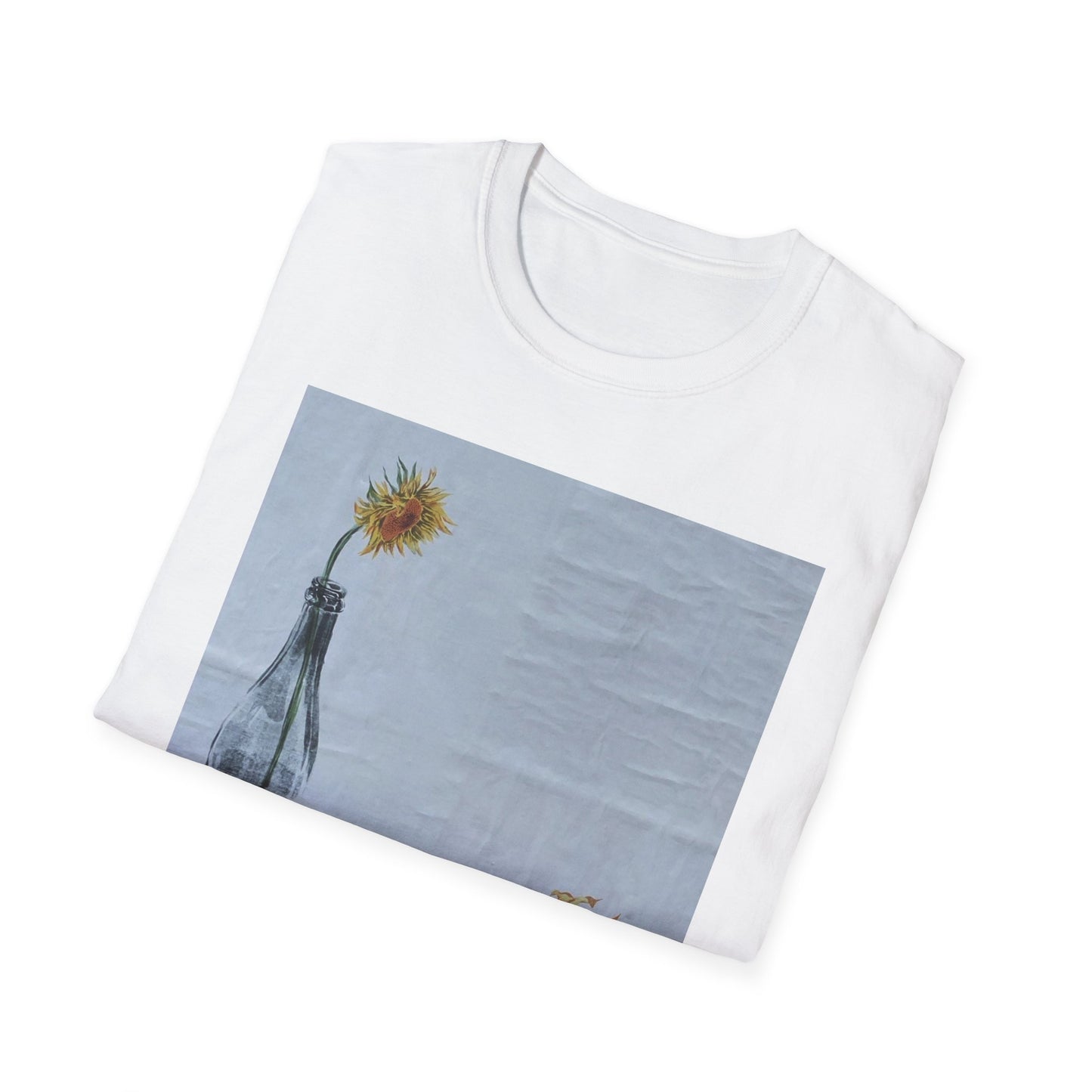 Artistic Floral Bottle T-Shirt for Creative Souls, Casual Wear, Gift for Art Lovers, Summer Fashion, Unique Graphic Tee