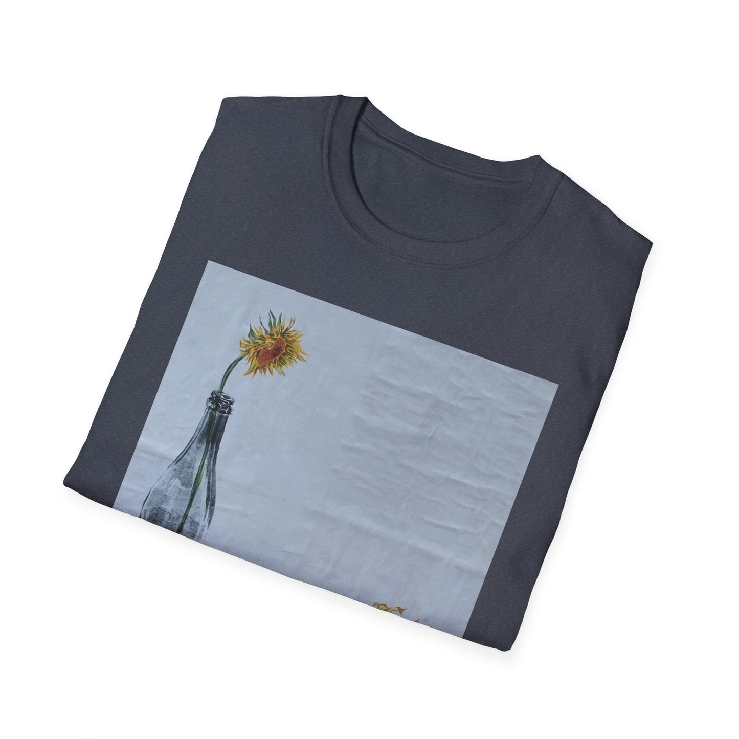 Artistic Floral Bottle T-Shirt for Creative Souls, Casual Wear, Gift for Art Lovers, Summer Fashion, Unique Graphic Tee
