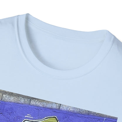 Urban Cartoon Graphic Tee, Unisex Softstyle T-Shirt, Streetwear Fashion Shirt, Fun Gift for Fans, Casual Everyday Wear