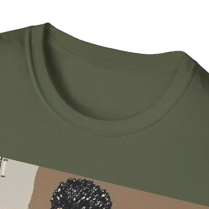 Muscle Man Graphic Tee, Unisex Softstyle T-Shirt, Anime Shirt, Casual Wear, Gift for Him, Gym Enthusiast Tee