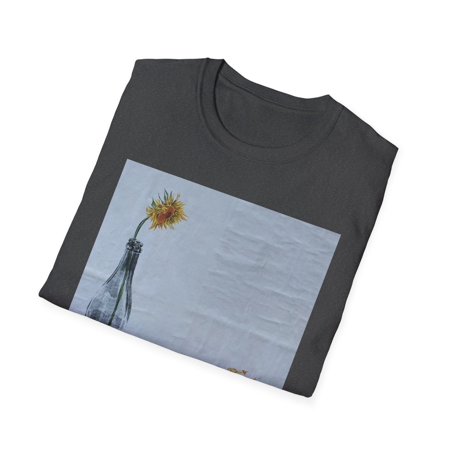 Artistic Floral Bottle T-Shirt for Creative Souls, Casual Wear, Gift for Art Lovers, Summer Fashion, Unique Graphic Tee