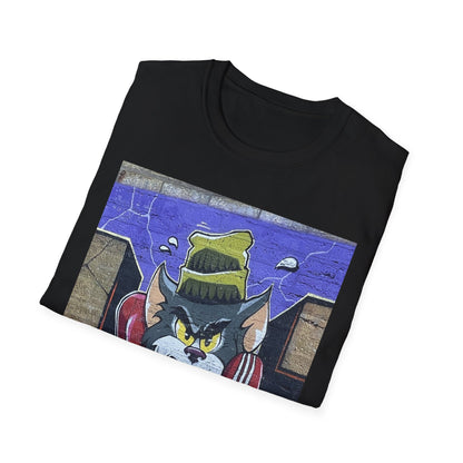Urban Cartoon Graphic Tee, Unisex Softstyle T-Shirt, Streetwear Fashion Shirt, Fun Gift for Fans, Casual Everyday Wear