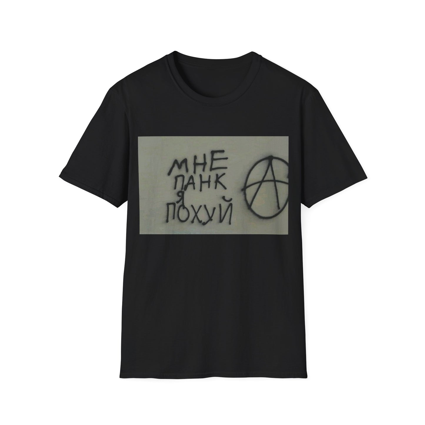 Edgy Anarchist Graphic Tee, Unisex Softstyle T-Shirt, Streetwear Fashion, Casual Wear, Unique Gift for Rebels, Punk Style Top