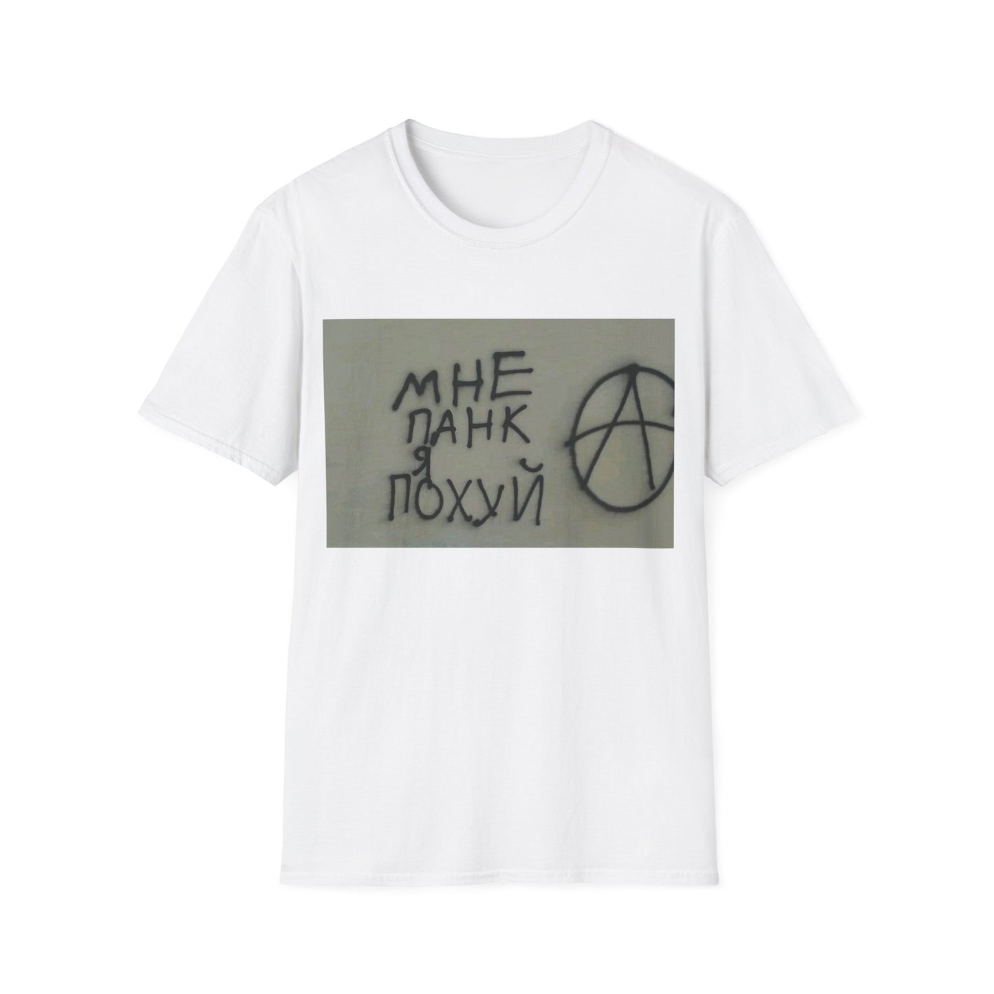 Edgy Anarchist Graphic Tee, Unisex Softstyle T-Shirt, Streetwear Fashion, Casual Wear, Unique Gift for Rebels, Punk Style Top