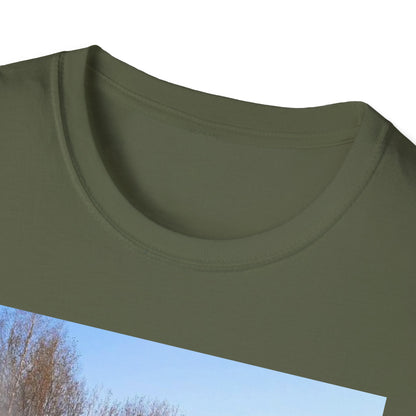 Artistic Fire Scene Unisex T-Shirt, Graphic Tee, Casual Wear, Gift for Firefighters, Summer Style, Men's & Women's Fashion