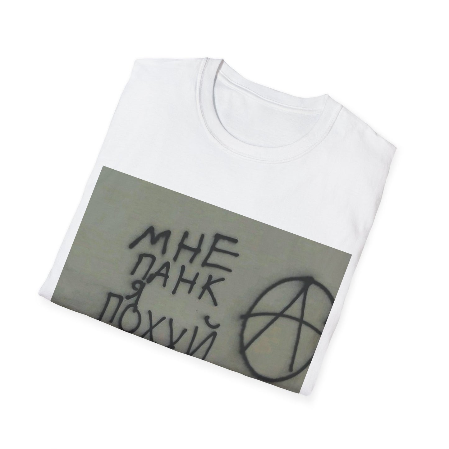 Edgy Anarchist Graphic Tee, Unisex Softstyle T-Shirt, Streetwear Fashion, Casual Wear, Unique Gift for Rebels, Punk Style Top