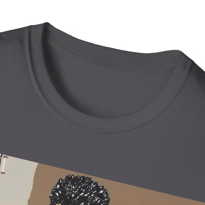 Muscle Man Graphic Tee, Unisex Softstyle T-Shirt, Anime Shirt, Casual Wear, Gift for Him, Gym Enthusiast Tee