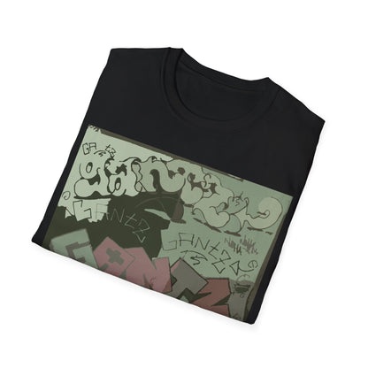 Urban Graffiti T-Shirt, Street Art Tee, Unisex Graphic Shirt, Casual Wear, Gift for Art Lovers, Trendy Streetwear