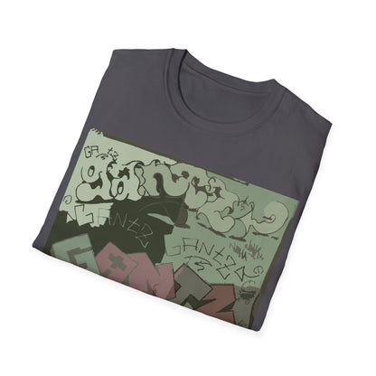 Urban Graffiti T-Shirt, Street Art Tee, Unisex Graphic Shirt, Casual Wear, Gift for Art Lovers, Trendy Streetwear