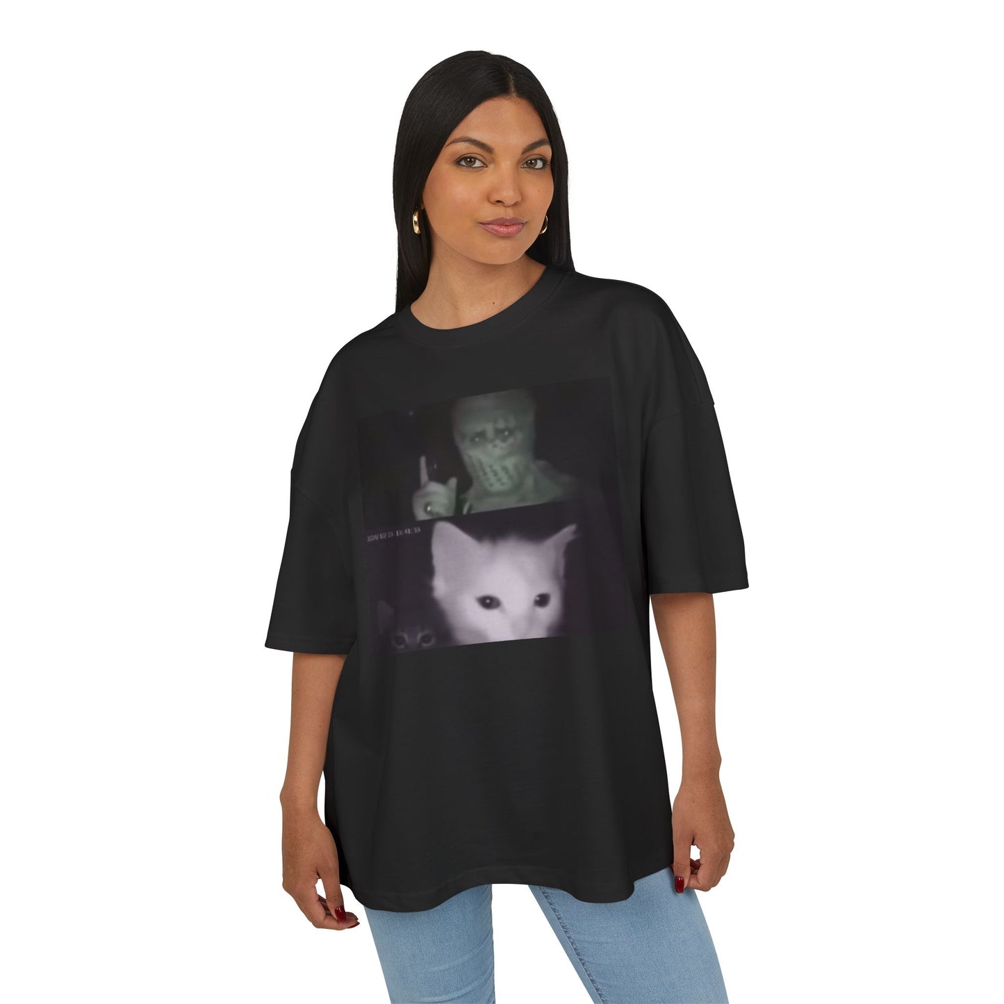 Meme Cat & Guy Night Vision Tee