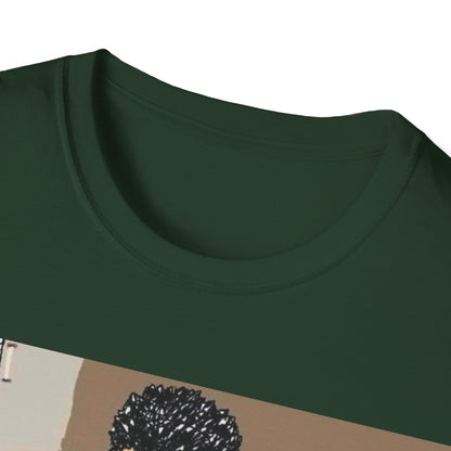 Muscle Man Graphic Tee, Unisex Softstyle T-Shirt, Anime Shirt, Casual Wear, Gift for Him, Gym Enthusiast Tee