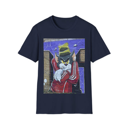 Urban Cartoon Graphic Tee, Unisex Softstyle T-Shirt, Streetwear Fashion Shirt, Fun Gift for Fans, Casual Everyday Wear