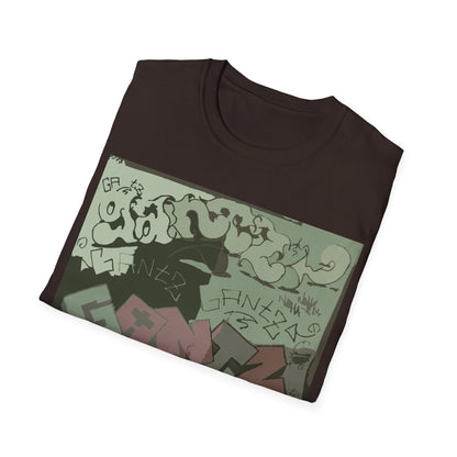 Urban Graffiti T-Shirt, Street Art Tee, Unisex Graphic Shirt, Casual Wear, Gift for Art Lovers, Trendy Streetwear