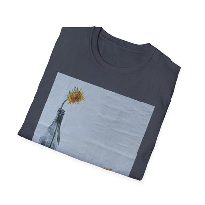 Artistic Floral Bottle T-Shirt for Creative Souls, Casual Wear, Gift for Art Lovers, Summer Fashion, Unique Graphic Tee