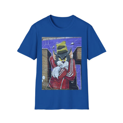 Urban Cartoon Graphic Tee, Unisex Softstyle T-Shirt, Streetwear Fashion Shirt, Fun Gift for Fans, Casual Everyday Wear