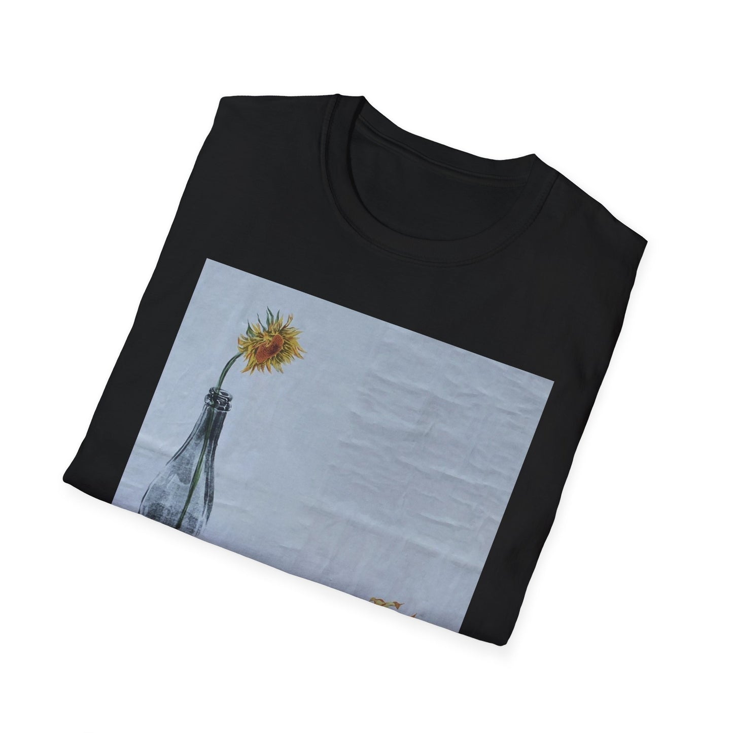 Artistic Floral Bottle T-Shirt for Creative Souls, Casual Wear, Gift for Art Lovers, Summer Fashion, Unique Graphic Tee